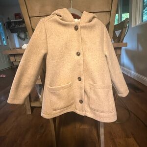 Old Navy Kids Beige Hooded Pea Coat